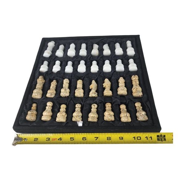 Marble Chess Pieces with Storage Tray, handmade chess pieces, home decor-New - Picture 7 of 11